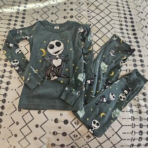 Hanna Andersson X Disney Jack Skellington Long John Pajamas, Size 130/8